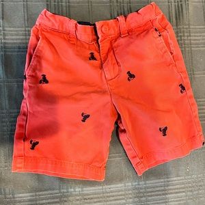 J crew crew cuts  boys lobster button down shorts size 6t
